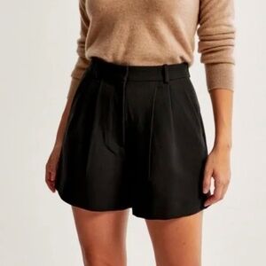 Abercrombie and Fitch Sloan Curve Love Linen Blend Trouser Shorts